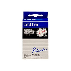 Brother - Bianco, rosso - Rotolo (1,2 cm x 7,7 m) 1 pezzi nastro stampante - per P-Touch PT-15, PT-20, PT-2000, PT-3000, PT-500