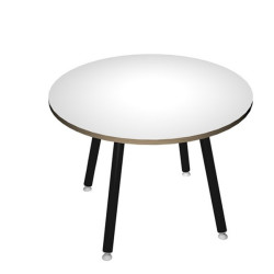 Tavolo riunione tondo Skinny Metal - diametro 100 cm - bianco - Artexport