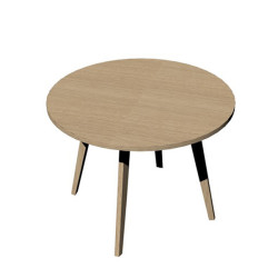 Tavolo riunione tondo Woody - diametro 100 cm - rovere - Artexport