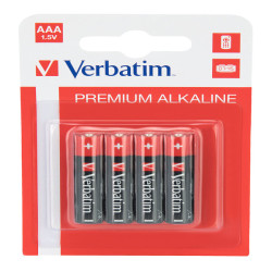 Pila ministilo AAA - 1,5V - 49920 - alcaline - Verbatim - blister 4 pezzi