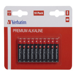 Pila ministilo AAA - 1,5V - alcaline - 49874 - Verbatim - blister 10 pezzi