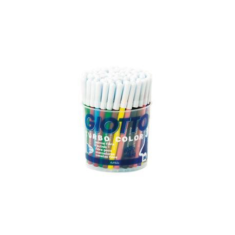 Barattolo Pennarelli Giotto Turbo Color 96 pz assortiti inchiostro innoquo punta fine antirientro diam. 2 8mm cappuccio ventila