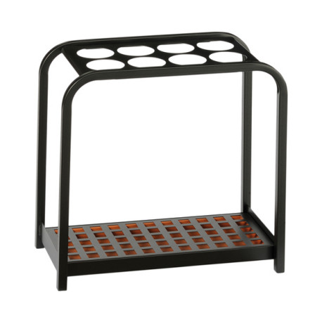 Portaombrelli Multi - 8 posti - 52 x 26 x 54 cm - nero/acciaio - Medial International