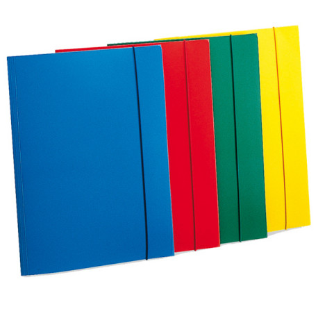 Cartellina con elastico - PPL - 3 lembi - 23,5 x 34,5 cm - giallo - Fellowes