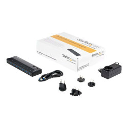 StarTech.com Hub USB 3.0 a 7 Porte con Porte di Ricarica Dedicate - 2 Porte x 2,4 Amp - Switch condivisione periferiche USB - 7