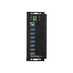 StarTech.com Hub USB 3.0 industriale a 7 porte con adattatore di alimentazione esterno - Protezione ESD e sovratensioni a 350W 