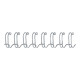 Fellowes - 10 mm - 34 anelli - A4 (210 x 297 mm) - 80 fogli - argento - 100 pezzi filo per rilegatura - per Fellowes Galaxy E, 