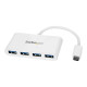 StarTech.com Hub USB-C a 4 porte USB 3.0 - USB-C a 4x USB-A - Alimentato via bus - Bianco - Hub USB Tipo-C Compatto - Hub - 4 x