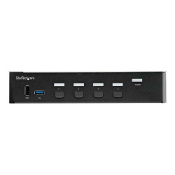StarTech.com KVM Switch HDMI a 4 porte - Monitor singolo 4K 60Hz Ultra HD HDR - Switch KVM HDMI 2.0 per PC con 2 porte USB 3.0 