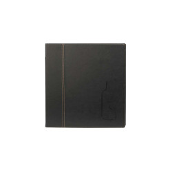 Carta dei vini Trendy - 1 inserto doppio incluso - A4 - 24 x 34 cm - nero - Securit