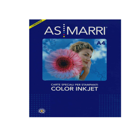 Carta Duo color Graphic - inkjet - A3 - 120 gr - 50 fogli - effetto opaco fronte/retro - bianco - As Marri