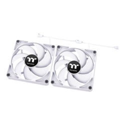 Thermaltake CT120 - Ventilatore per cabinet - 120 mm - bianco (pacchetto di 2)