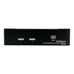 StarTech.com Switch KVM DVI USB 2 porte, con audio e hub USB 2.0 - Switch KVM / audio / USB - 2 x KVM / audio / USB - 1 utente 
