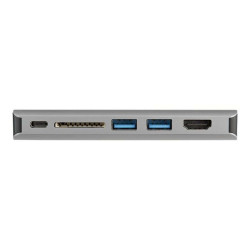 StarTech.com USB C Multiport Adapter, USB-C Mini Travel Dock with 4K HDMI or 1080p VGA, 3x USB 3.0 Hub, SD, GbE, Audio, 100W PD