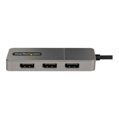 StarTech.com USB-C to Triple DisplayPort 1.4 MST Hub, 4K 60Hz, 1ft (30cm) Cable, USB Type-C Multi Monitor Adapter for Laptop, D