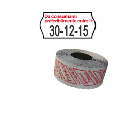 Printex - pack 10 rotoli Rotolo da 1000 etichette a onda per Printex Smart 8/2612 - DA CONSUMARSI… - 26x12 mm - adesivo permane