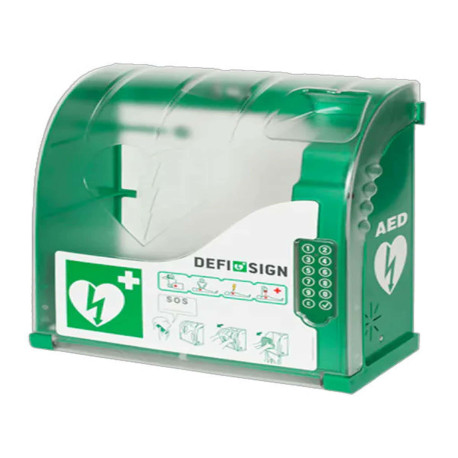 Teca per Defibrillatore da Esterno DefiSign AVIA 210 DS-210 Riscaldato e Ventilato Con Codice PIN Verde DAE