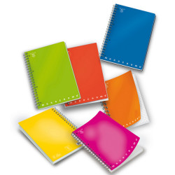 Quaderno Monocromo - A5 - 5mm - 70 fogli - 80gr - c/fori - spiralato - Pigna