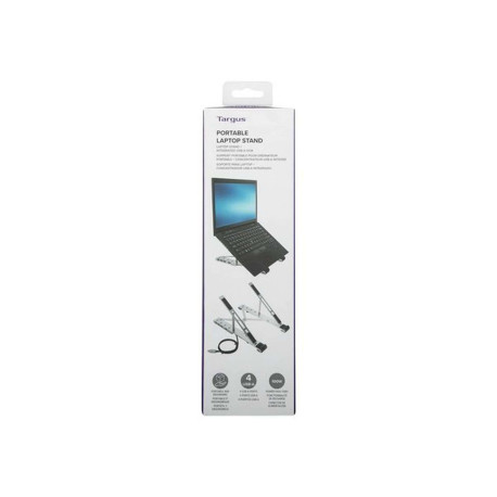 Targus - Supporto notebook - con Hub USB a 4 porte - 10" - 15.6" - argento