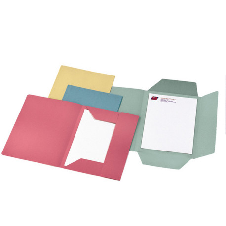 Cartellina 3 lembi - 200 gr - 25 x 33 cm - cartoncino manilla - rosa - Cartotecnica del Garda - conf. 50 pezzi