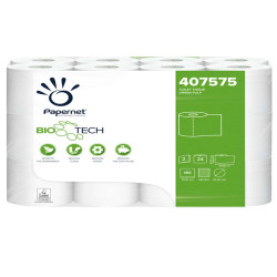 Carta igienica classica Bio Tech - 180 strappi - 2 veli - 19,80 mt - Papernet - conf. 24 rotoli