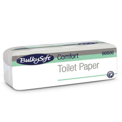 Carta igienica Comfort - 2 veli - 16 gr - diametro 10,5 cm - 9,5 cm x15,2 mt -145 strappi - BulkySoft - pacco 10 rotoli