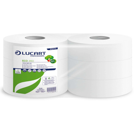 Carta igienica Eco Maxi Jumbo - 2 veli - 16,5 gr - 9,1 cm x 360 mt - diametro 25,5 cm - 360 mt - Lucart