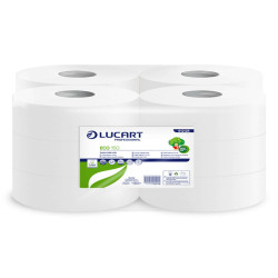 Carta igienica Eco Mini Jumbo - 2 veli - 15 gr - diametro 18 cm - 9,1 cm x 150 mt - Lucart