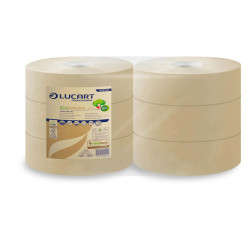 Carta igienica EcoNatural Maxi Jumbo - 9,1 cm x 300 mt - 15,5 gr - diametro 24,5 cm - Lucart