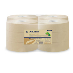 Carta igienica EcoNatural Mini Jumbo - 9,1 cm x 150 mt - 15,5 gr - diametro 18 cm - Lucart