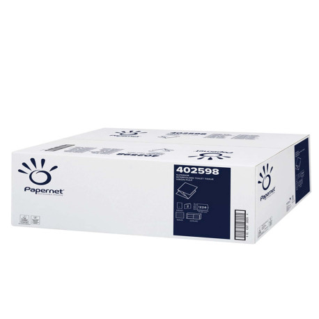 Carta igienica interfogliata - 18 gr - strappo 11x21 cm - Papernet - pacco da 224 strappi