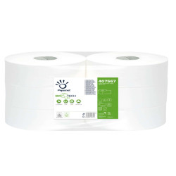 Carta igienica Maxi Jumbo Bio Tech - 2 veli - microgoffrata - 16,5 gr - diametro 27 cm - 9,5 cm x 300 mt - Papernet