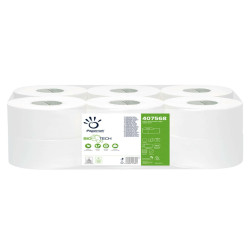 Carta igienica Mini Jumbo Bio Tech - microgoffrata - 2 veli - 16,5 gr -  diametro 19,5 cm - 9,5 cm x 150 mt - Papernet