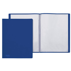 Portalistini Sviluppo - liscio - PP - 22 x 30 cm - 20 buste - blu - Favorit
