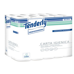 Carta igienica salvaspazio Tenderly - 160 strappi - diametro 9,9 cm - 9,3 cm x 20 mt - Tenderly Professional - pacco 30 rotoli