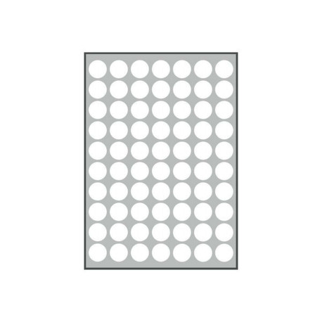 Tico Copy Laser Premium - Carta - adesivo permanente - arancione fluorescente - 25 mm di diametro - 133 g/m² - 4900 etichette (