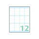 Tico Export - Carta - Satinata - autoadesivo permanente - bianco - 44 x 28 mm 120 etichette (10 foglio(i) x 12) etichette