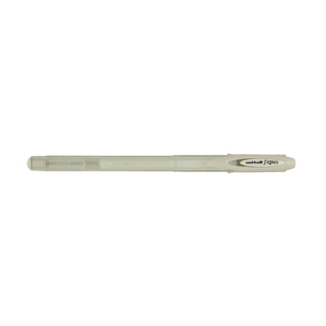 Penna a sfera gel con cappuccio Uni Ball Signo M120 - punta 0,7mm - bianco - Uni Mitsubishi
