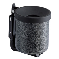 Posacenere murale Nido - diametro 9,5 cm - H 13,5 cm - 0,5 L - metallo verniciato - silver punteggiato - Medial