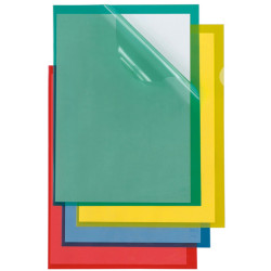 Cartellina a L - Poli 150 Color - PP - 21 x 29,7 cm - trasparente giallo - buccia - Sei Rota - conf. 25 pezzi