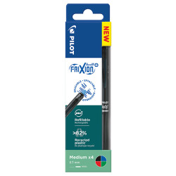Penna a sfera scatto FrixionBall+  - punta 0,7mm - 4 colori assortiti - Pilot - conf. 4 pezzi