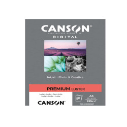 Carta Inkjet Premium - 10 x 15 cm - 255 gr - 50 fogli - lucida - Canson