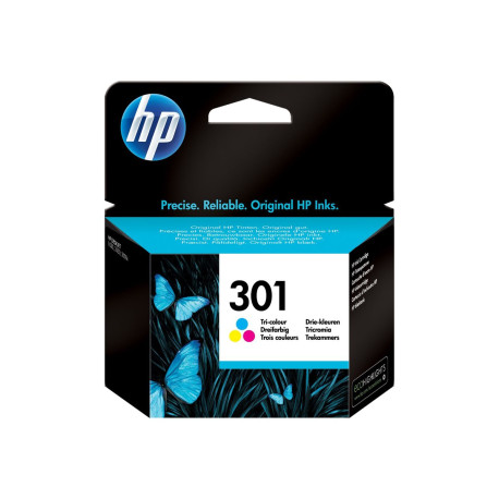 HP 301 - 3 ml - colore (ciano, magenta, giallo) - originale - blister - cartuccia d'inchiostro - per Deskjet 1000, 1010, 1050 J