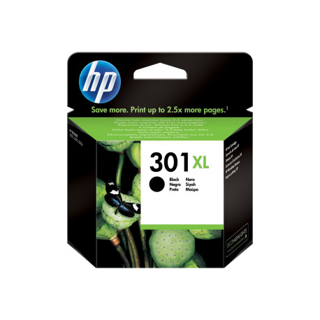 HP 301XL - 8 ml - Alta resa - nero - originale - cartuccia d'inchiostro - per Deskjet 1050A J410, 1051A J410, 10XX, 10XX J410, 