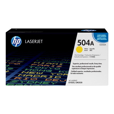 HP 504A - Giallo - originale - LaserJet - cartuccia toner (CE252A) - per Color LaserJet CM3530 MFP, CM3530fs MFP, CP3525, CP352