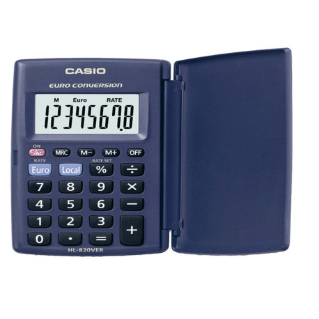 Calcolatrice tascabile HL-820VERA - 8 cifre - blu - Casio