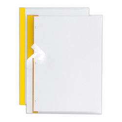 Cartellina Poli 200 - 21 x 29,7 cm - PP - trasparente buccia - dorso giallo - Sei Rota - conf. 10 pezzi