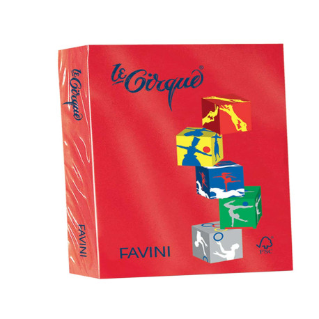 Carta Le Cirque - A3 - 80 gr - rosso scarlatto 209 - Favini - conf. 500 fogli