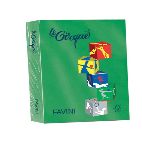 Carta Le Cirque - A3 - 80 gr - verde bandiera 208 - Favini - conf. 500 fogli
