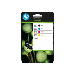 HP 937 - Confezione da 4 - nero, giallo, ciano, magenta - originale - cartuccia d'inchiostro - per Officejet Pro 9110b, 9120b, 